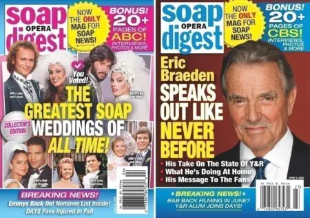 Soap Opera Digest Covers Now Highlighted by Bonus Network-Specific Coverage, Similar to Soaps In Depth Soap Opera Digest