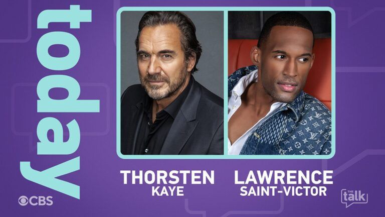 Thorsten Kaye, Lawrence Saint-Victor, The Bold and the Beautiful, B&B, Bold & Beautiful, #BoldandBeautiful, The Talk, #TheTalk