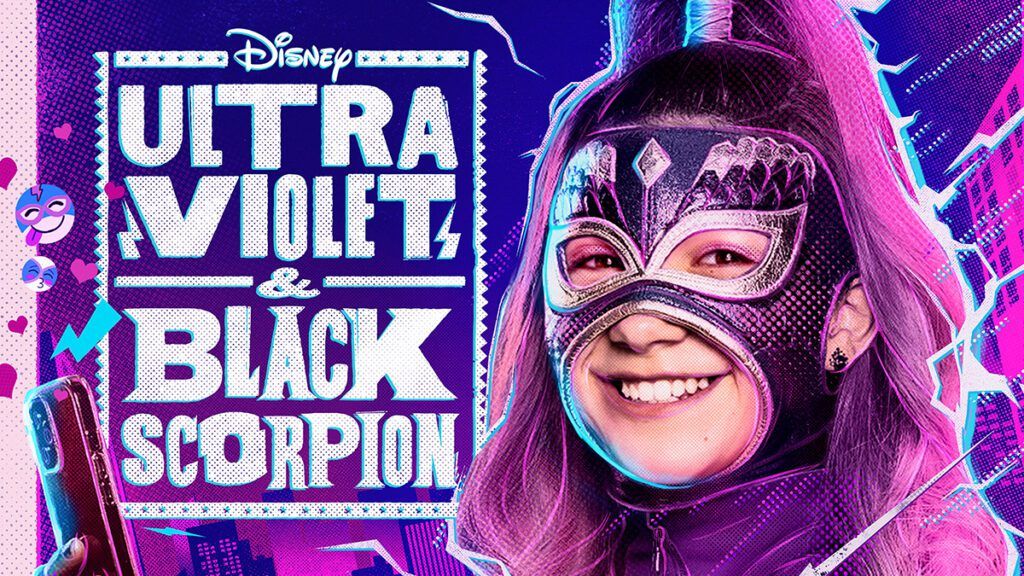 Ultra Violet & Black Scorpion, Scarlett Estevez as Violet Rodriguez/Ultra Violet, and J.R. Villarreal as Cruz De la Vega/Black Scorpion, Disney Channel, Disney Branded Television, Disney+, #Disney, #DisneyChannel, #DisneyPlus