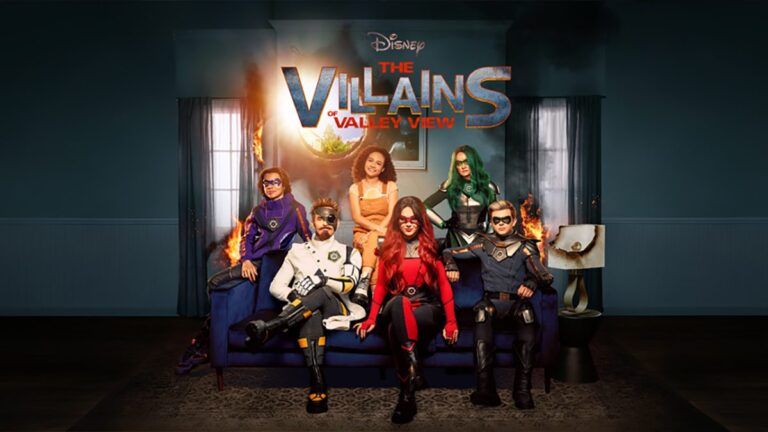 The Villains of Valley View, Isabella Pappas as Havoc/Amy, Lucy Davis as Eva/Surge, James Patrick Stuart as Vic/Kraniac, Malachi Barton as Colby/Flashform, Reed Horstmann as Jake/Chaos, and Kayden Muller-Janssen as Hartley, Disney Channel, Disney Branded Television, Disney+, #Disney, #DisneyChannel, #DisneyPlus