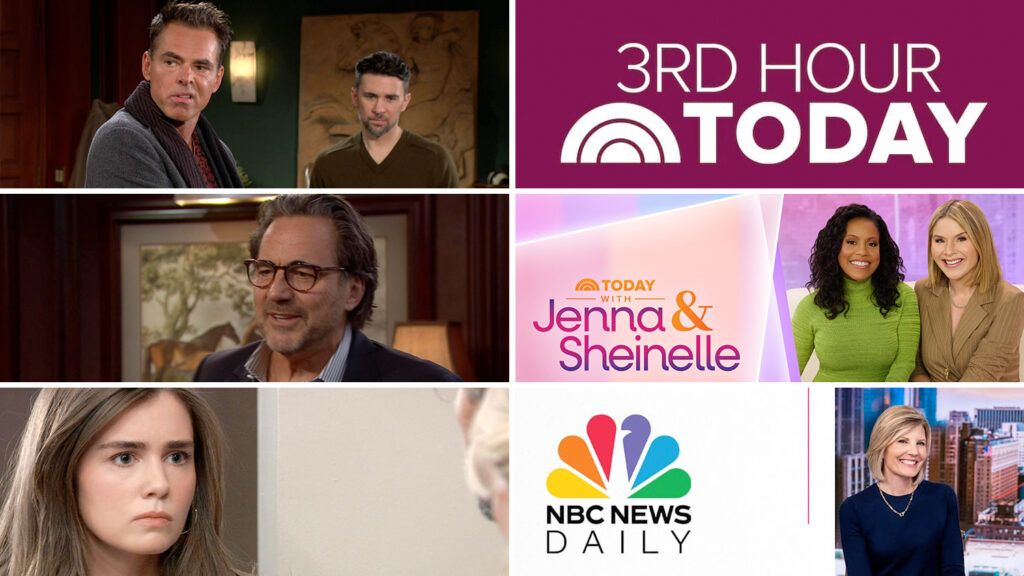 The Young and the Restless, The Bold and the Beautiful, General Hospital, TODAY 3rd Hour, TODAY with Jenna & Sheinelle, NBC News Daily, Ratings